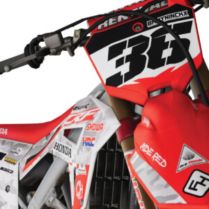 dekalsett honda, dekaler for forskjerm og frontplate