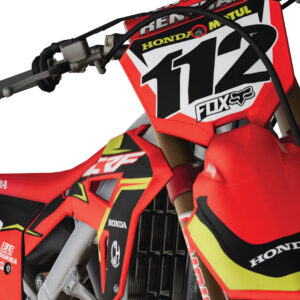 dekalsett honda, dekaler for forskjerm og frontplate