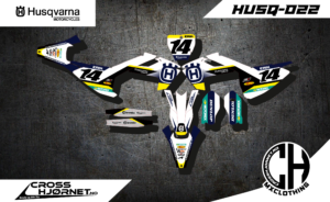 dekalsett husqvarna, viser alle dekalene i dekalsettet