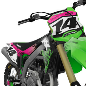 dekalsett kawasaki, dekaler for forskjerm og frontplate