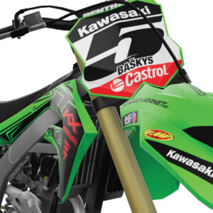 dekalsett kawasaki, dekaler for forskjerm og frontplate