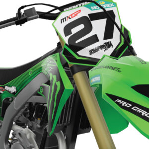 dekalsett kawasaki, dekaler for forskjerm og frontplate