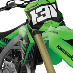 dekalsett kawasaki, dekaler for forskjerm og frontplate